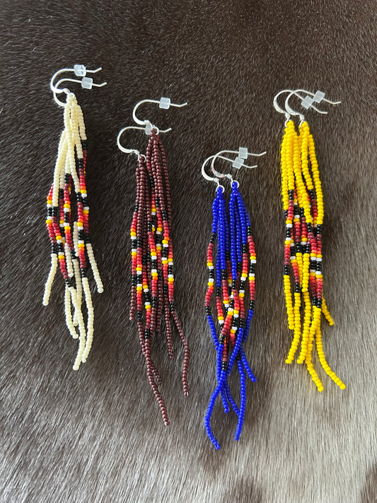 ᐄᔨᔥᑯᑖᐤ iiyishkutaau/fire earrings
