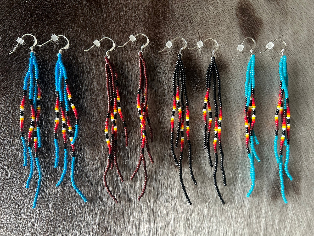 ᐄᔨᔥᑯᑖᐤ iiyishkutaau/fire earrings