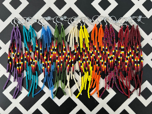 ᐄᔨᔥᑯᑖᐤ iiyishkutaau/fire earrings