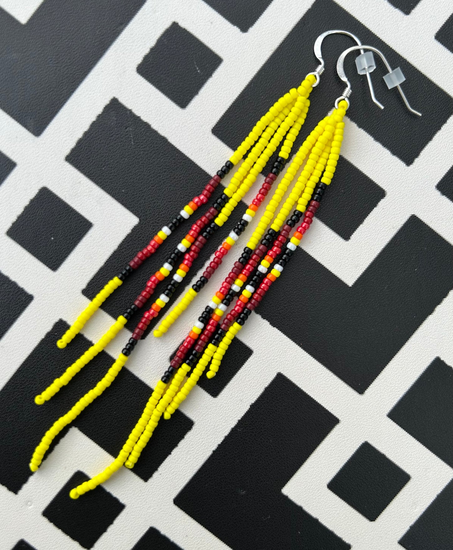 ᐄᔨᔥᑯᑖᐤ iiyishkutaau/fire earrings