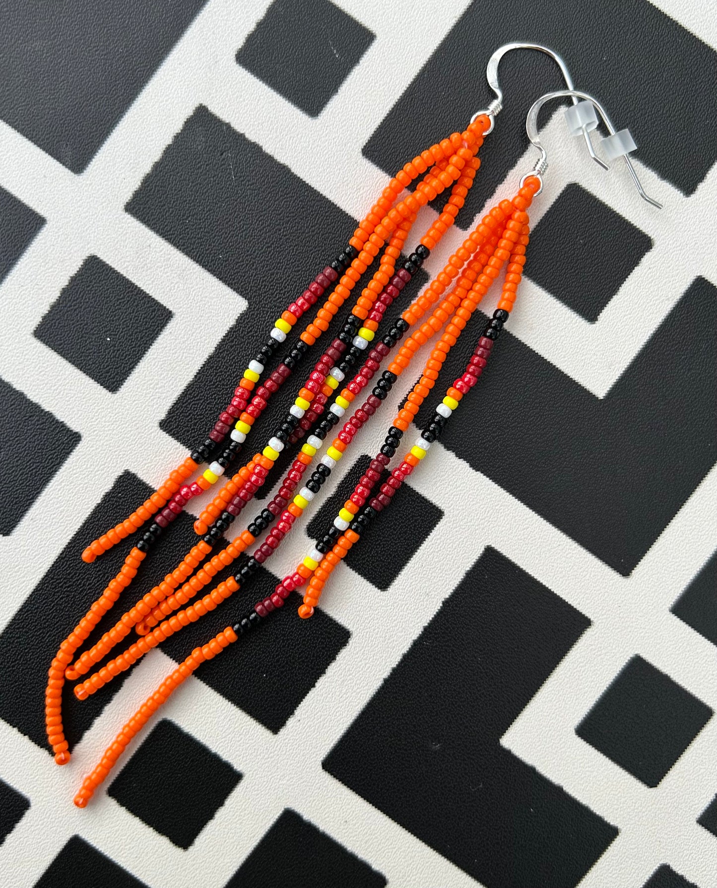 ᐄᔨᔥᑯᑖᐤ iiyishkutaau/fire earrings